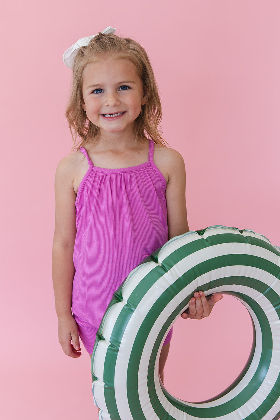 (SOLID, ribbed) Rainbow Royal - Tank Short Set