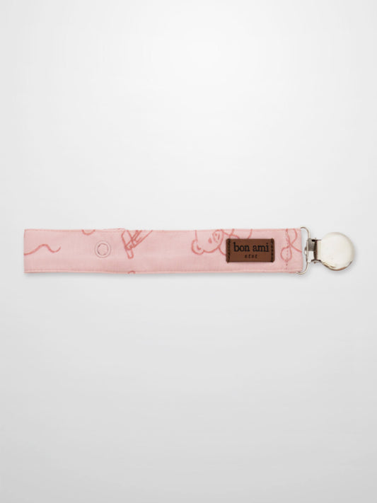 Storybook Pacifier Clip - Pink