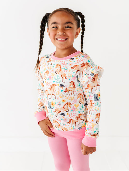 Delilah Ruffle Crewneck Sweatshirt