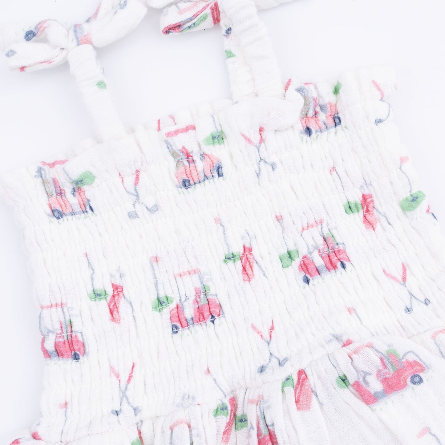 Baby Golf Carts Pink - Smocked Bubble with Skirt