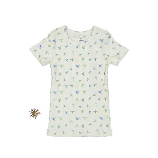 The Printed Short Sleeve Tee - Hummingbird