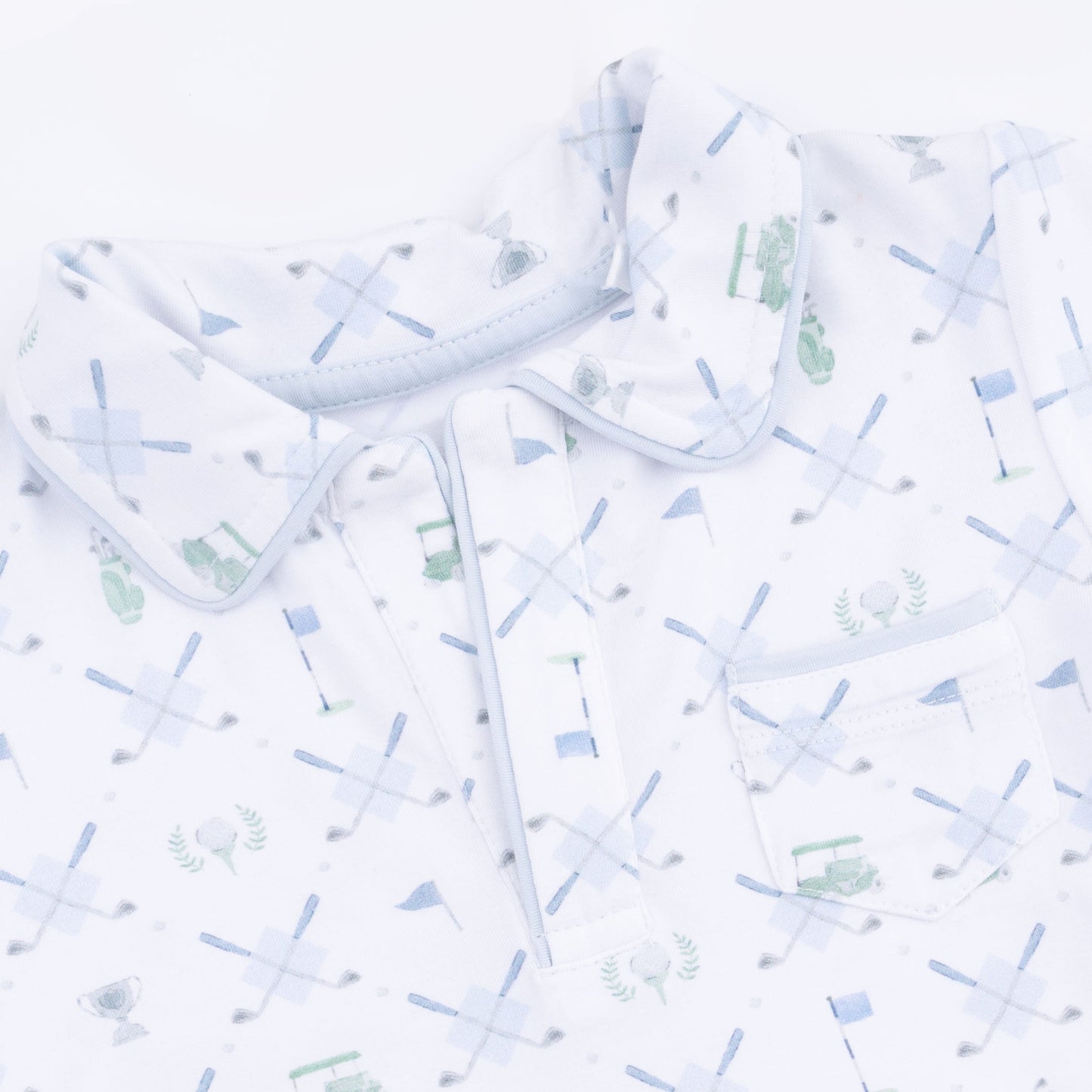 Golf Trellis Blue - Polo with Casual Short