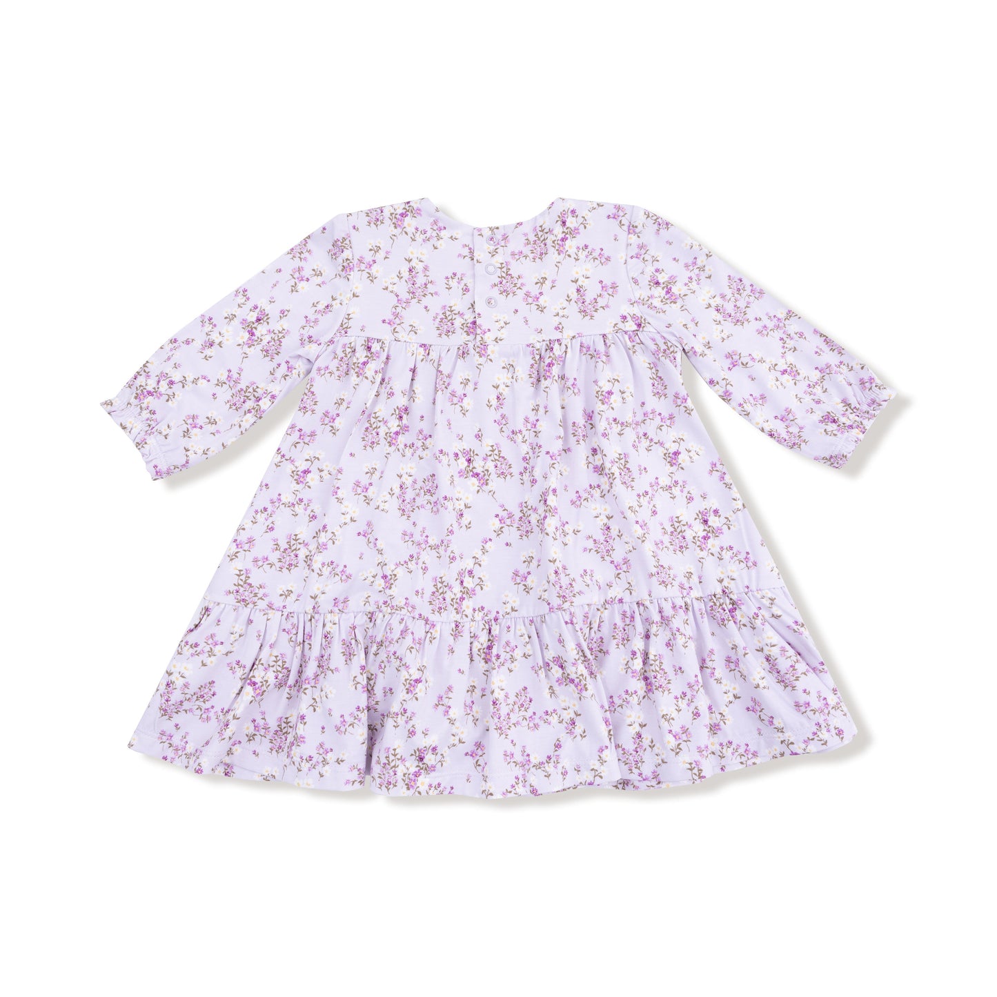 Sweet Dream Florals - Smocked Ruffle Long Sleeve Tiered Dress + Leggings