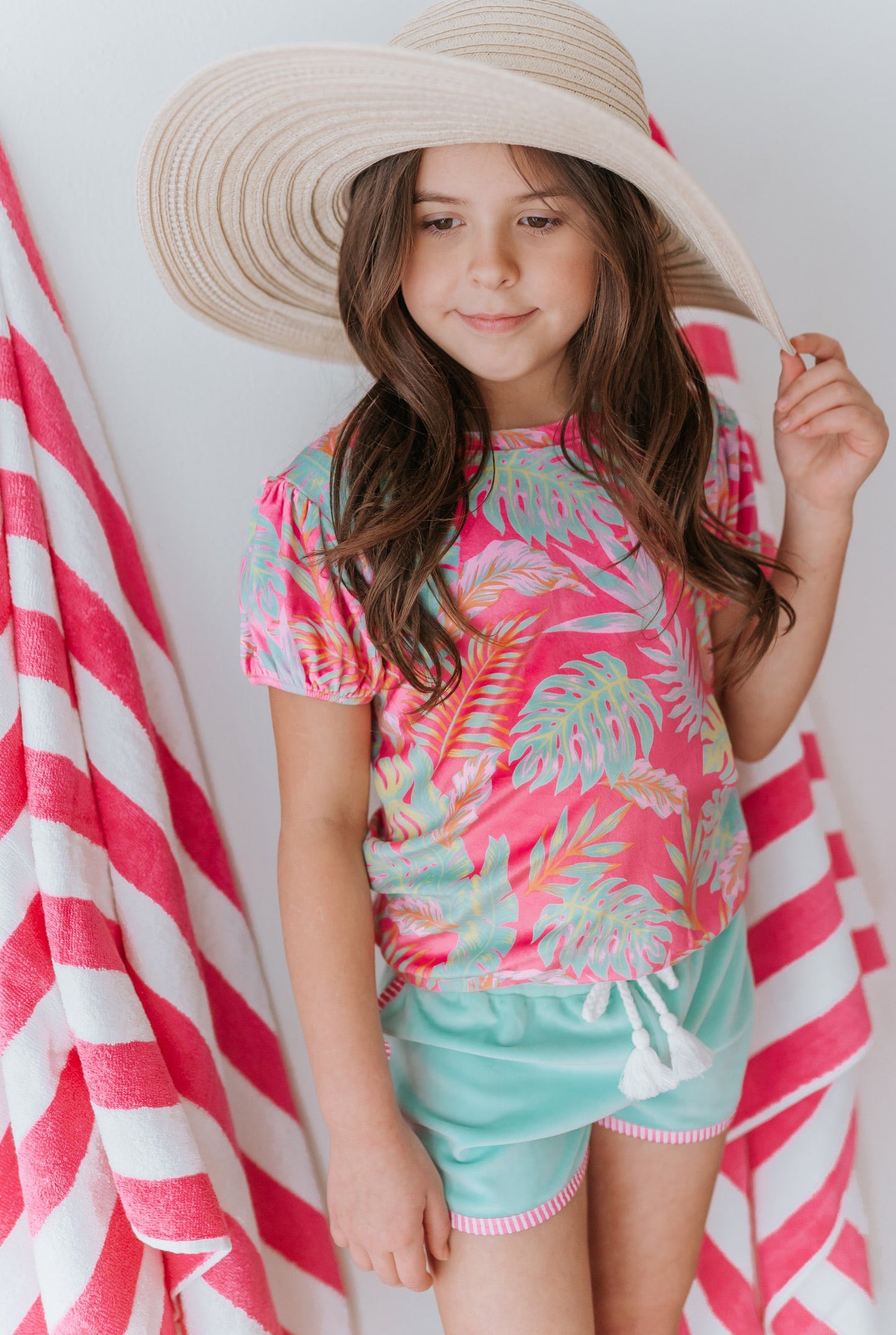 Pink Palm Paradise Shirt & Short Set
