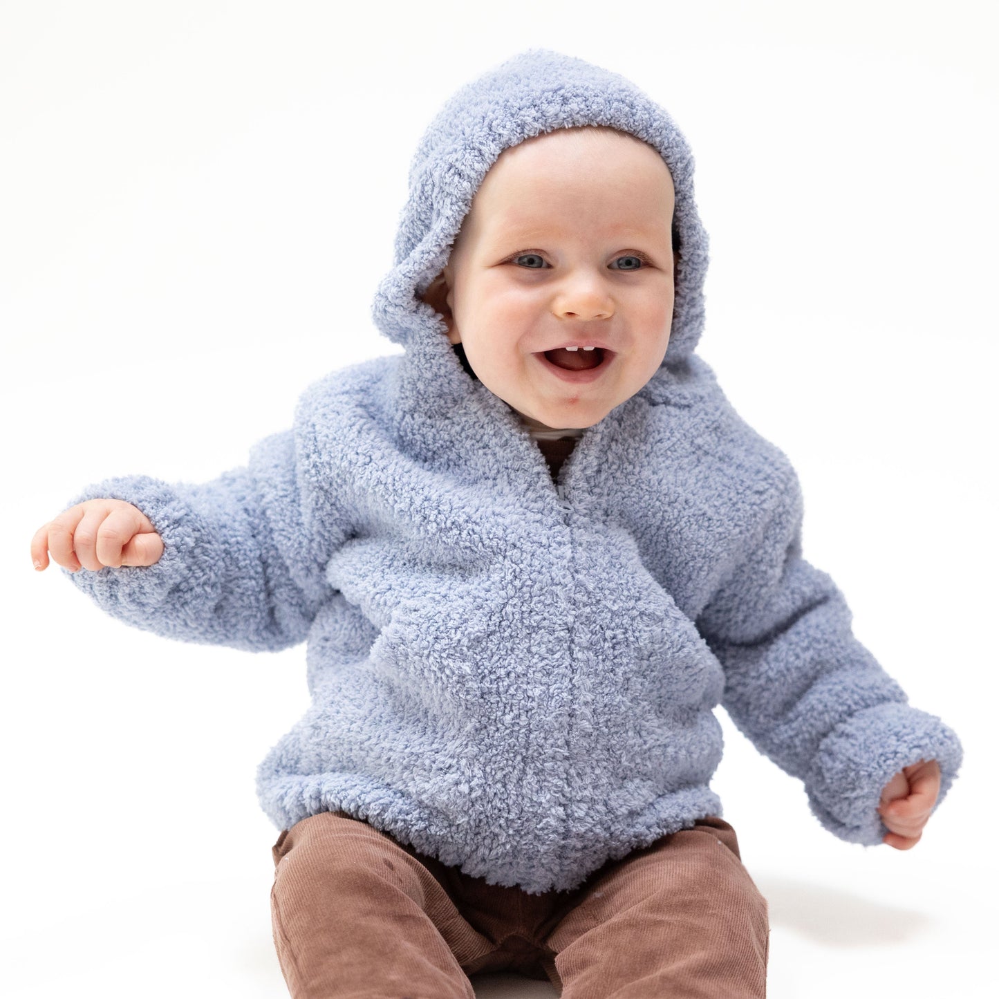 Chenille - Dusty Blue Hooded Jacket