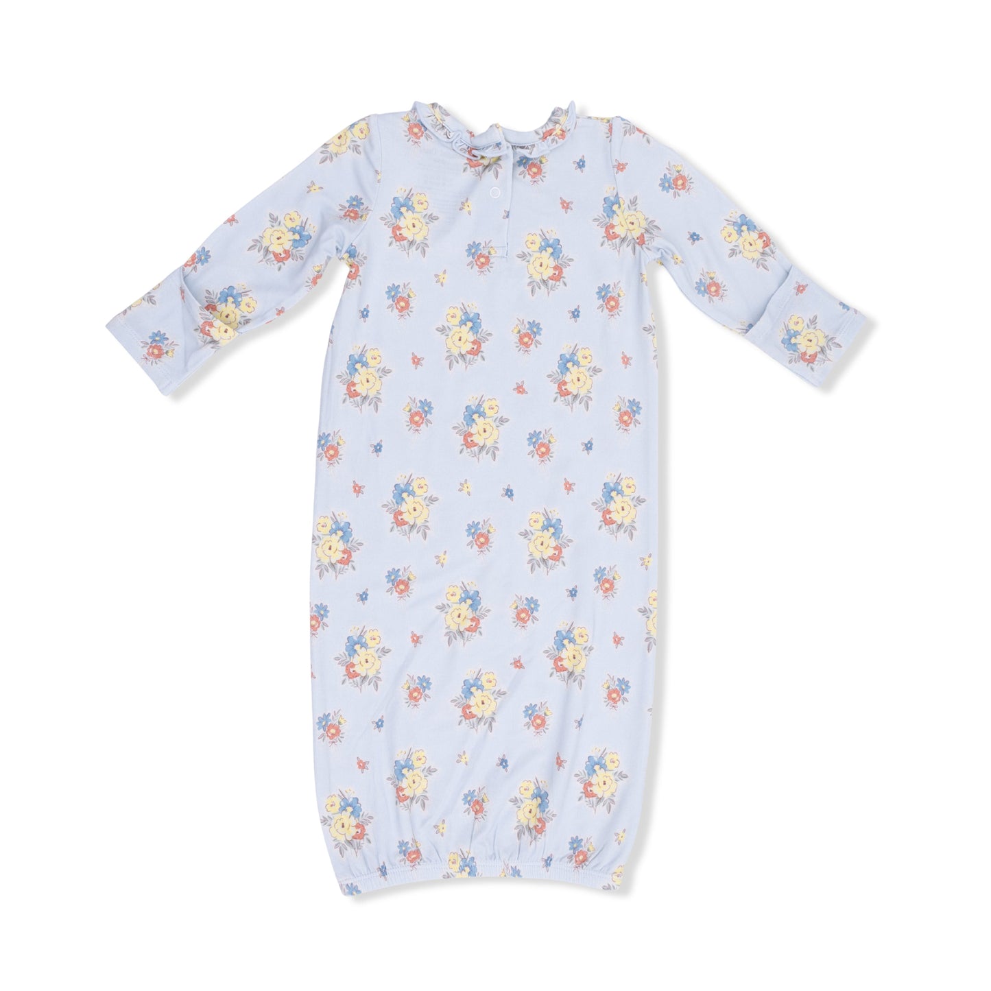 Country Stitch Floral - Kimono Gown & Knot Headband