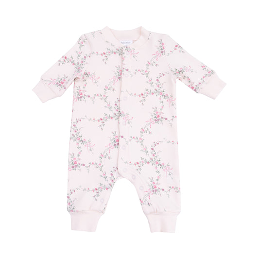 Baseball Collar Romper with Front Placket
