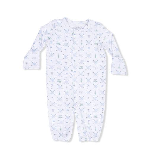 Golf Trellis Blue - Convertible Gown
