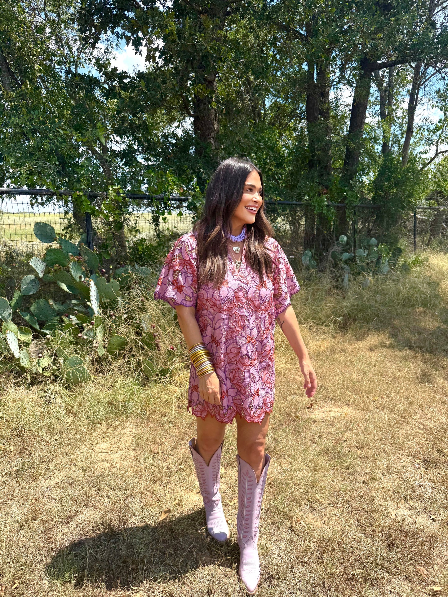 Lulu Short Sleeve Mini Caftan- Autumn