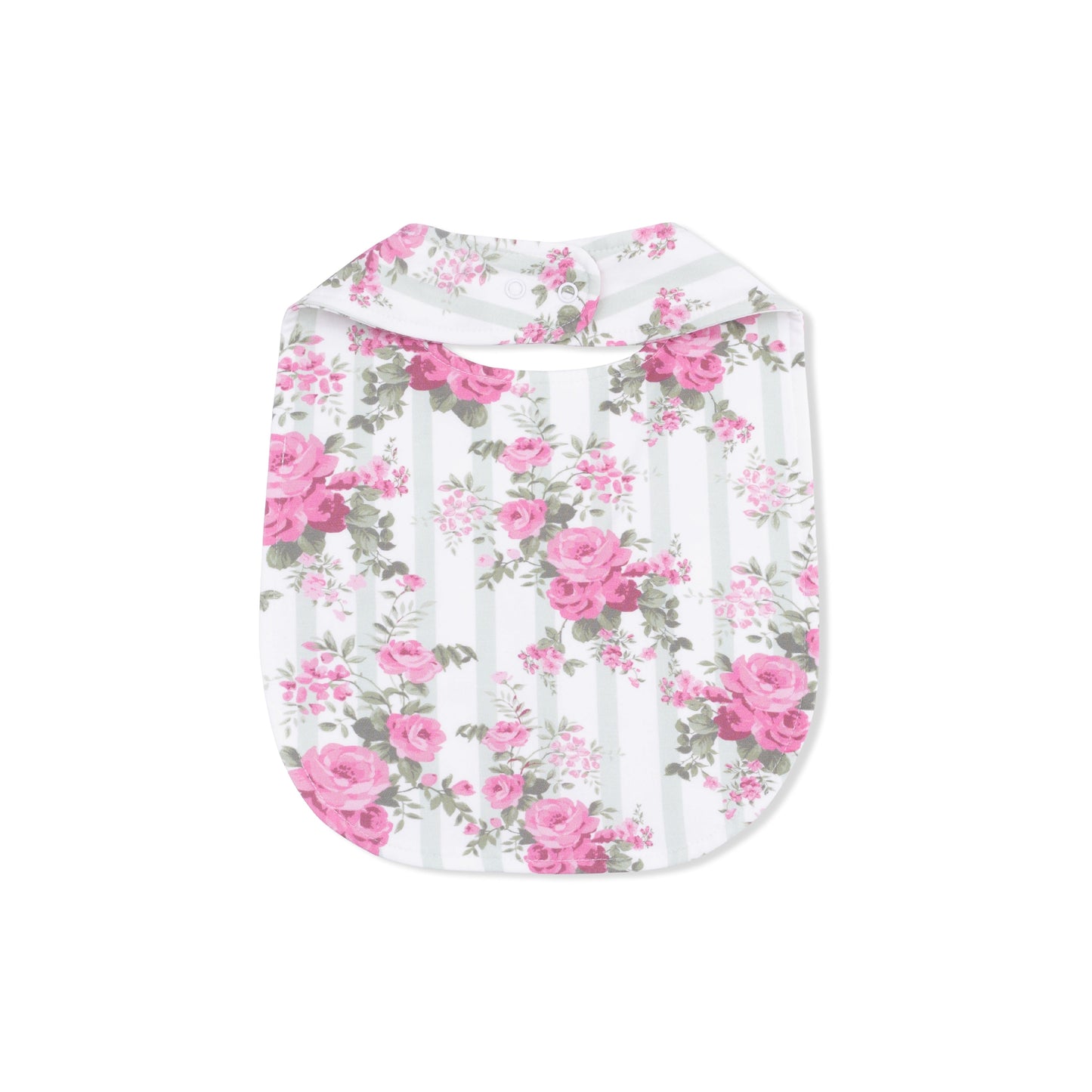 Cabbage Rose Stripe - Feeding Bib