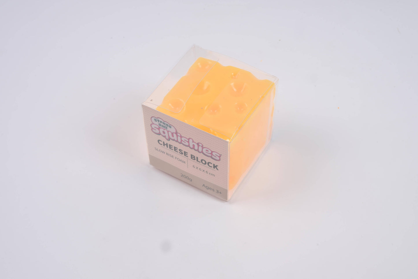 Cheese Cube Slow-Rise Squishy | Cheese Fidget Toy | Sensory Stress Toy