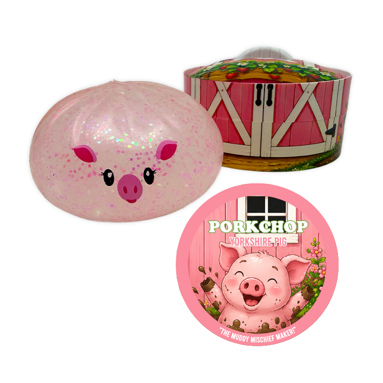 Fun Doh Farm Barnyard Dumpling Squishy Toys – Choose Your Animal