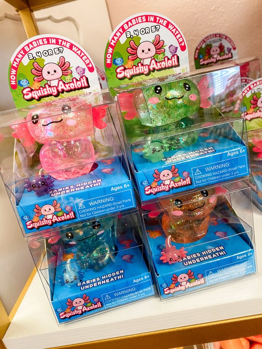 Zorbitz Squishy Axolotl with Surprise Babies – Sensory Fidget Toy