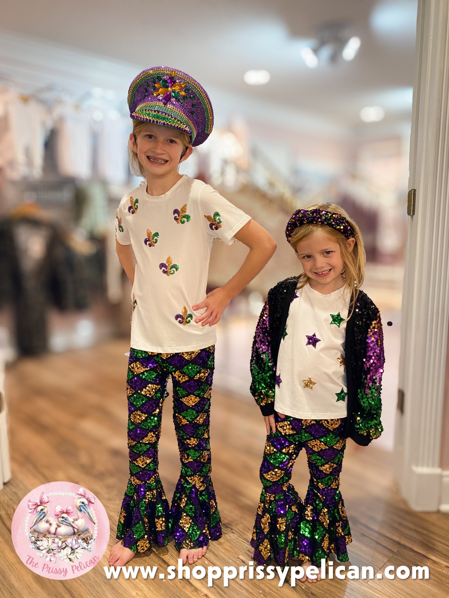 Mardi Gras Sequin Cardigan