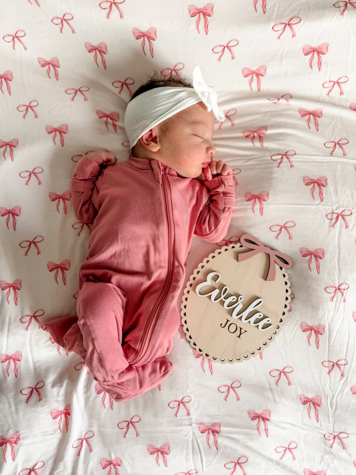 Baby Name Announcement Sign Newborn Girl