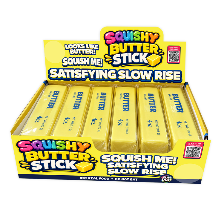 Fun Doh Butter Stick Slow Rise Squishy – Butter-Themed Sensory Stress Toy