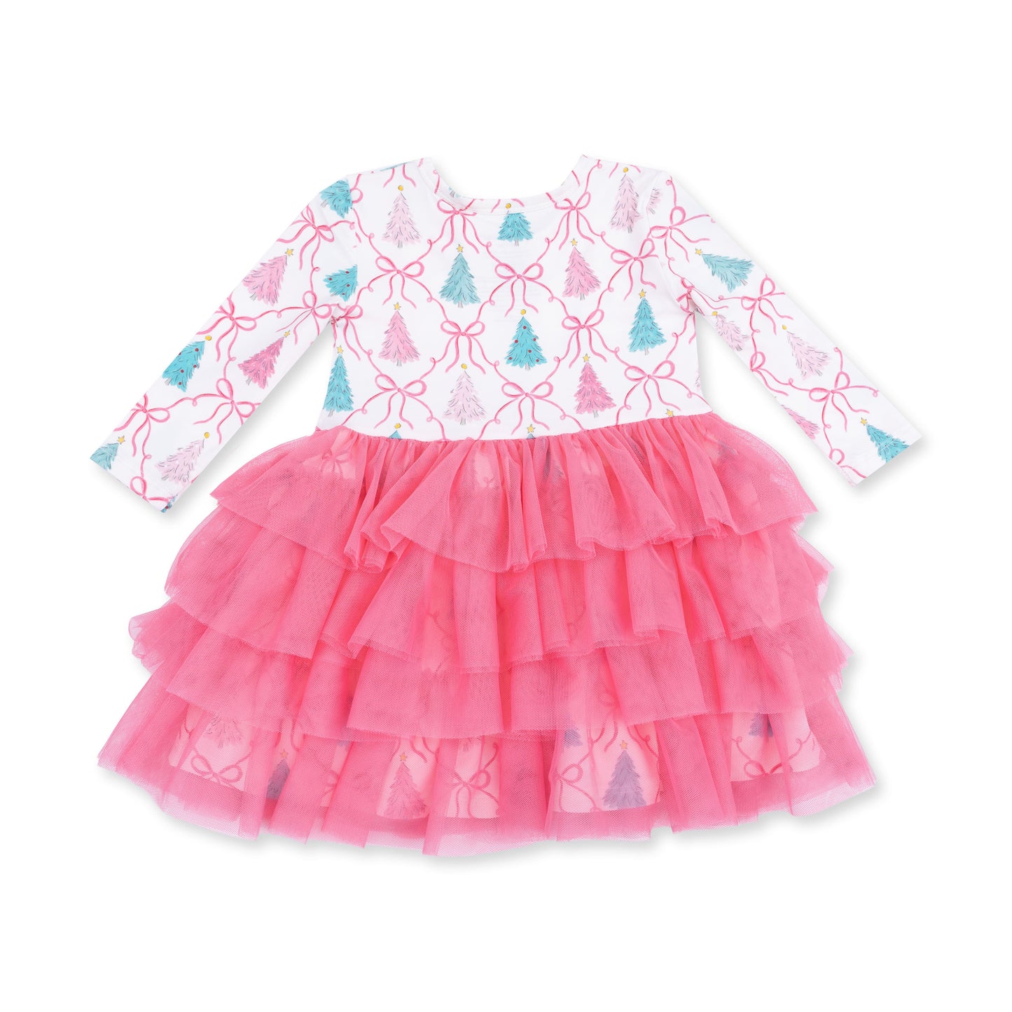 Bow Trellis Tree - Twirly Long Sleeve Tutu Dress and Cartwheel Short