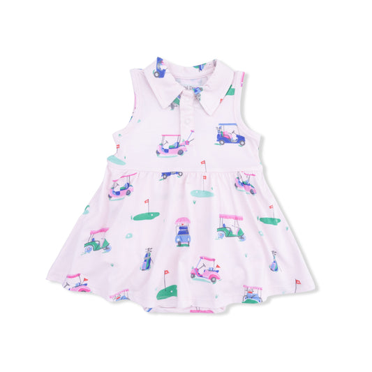 Vintage Golf Carts Pink - Polo Tennis Dress