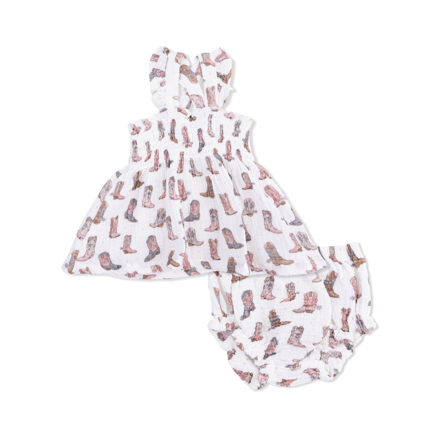 Cowgirl Boots - Smocked Top with Bloomer