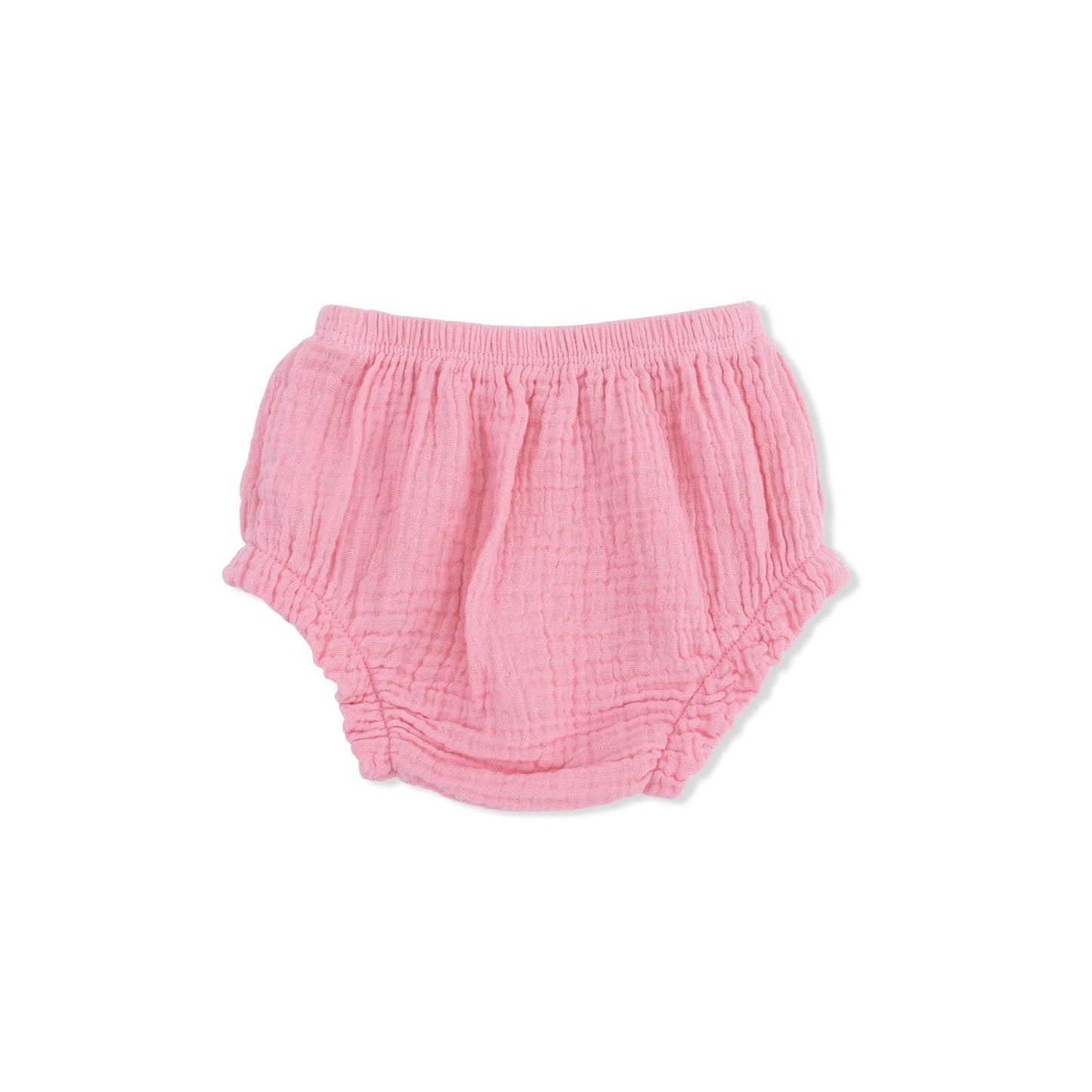 Solid Muslin Poignant Pink - Smocked Top with Bloomer