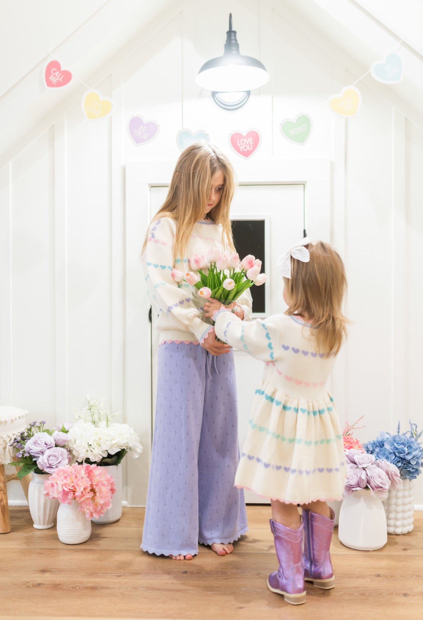 Knit Wide Leg Pant ~ Lilac