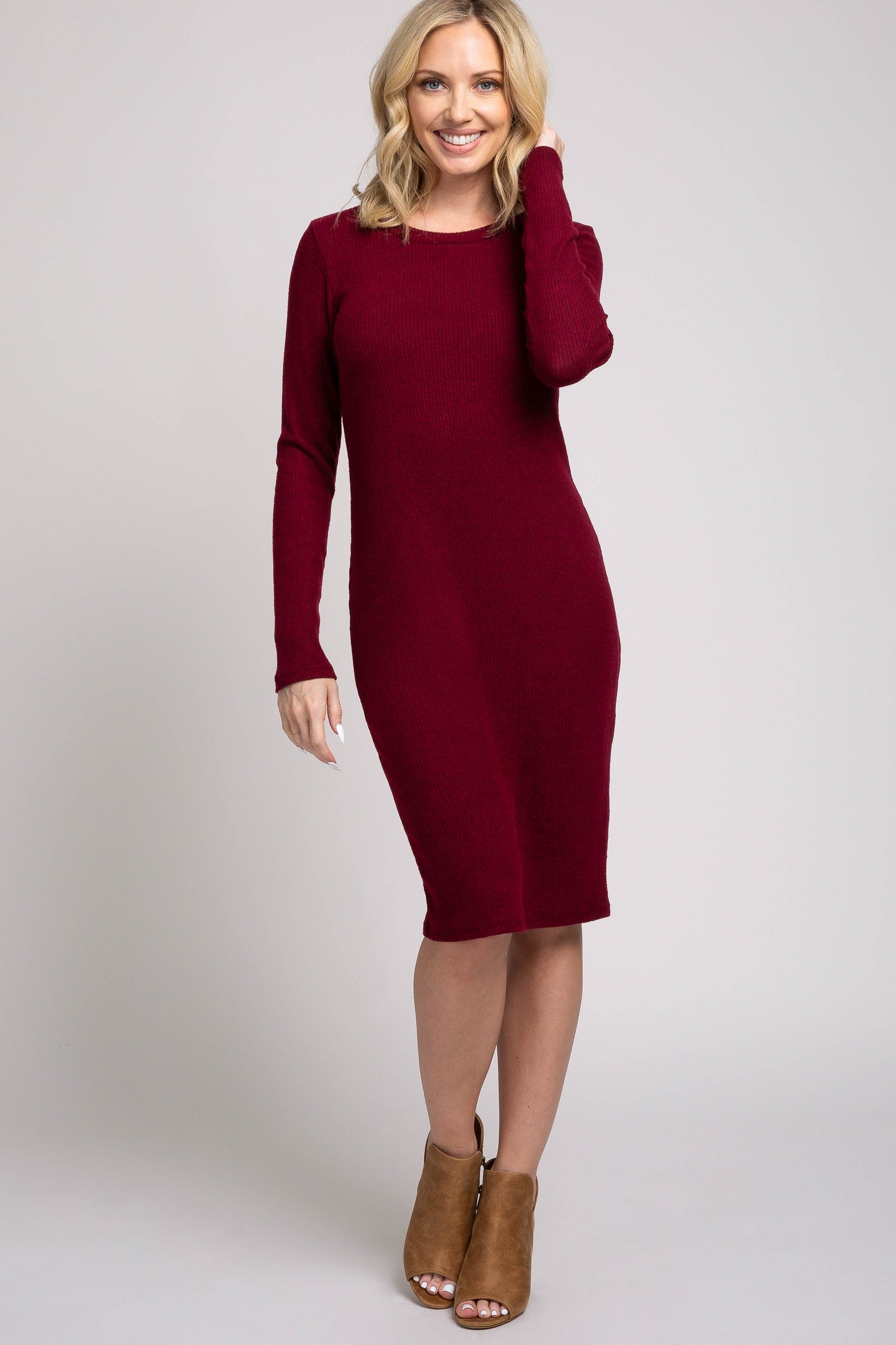 Burgundy Knit Long Sleeve Maternity Sweater Dress – The Prissy Pelican Burgundy Knit Long Sleeve Maternity Sweater Dress – The Prissy Pelican
