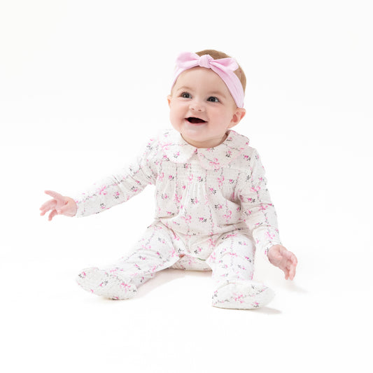 Smocked Peter Pan Snap Footie
