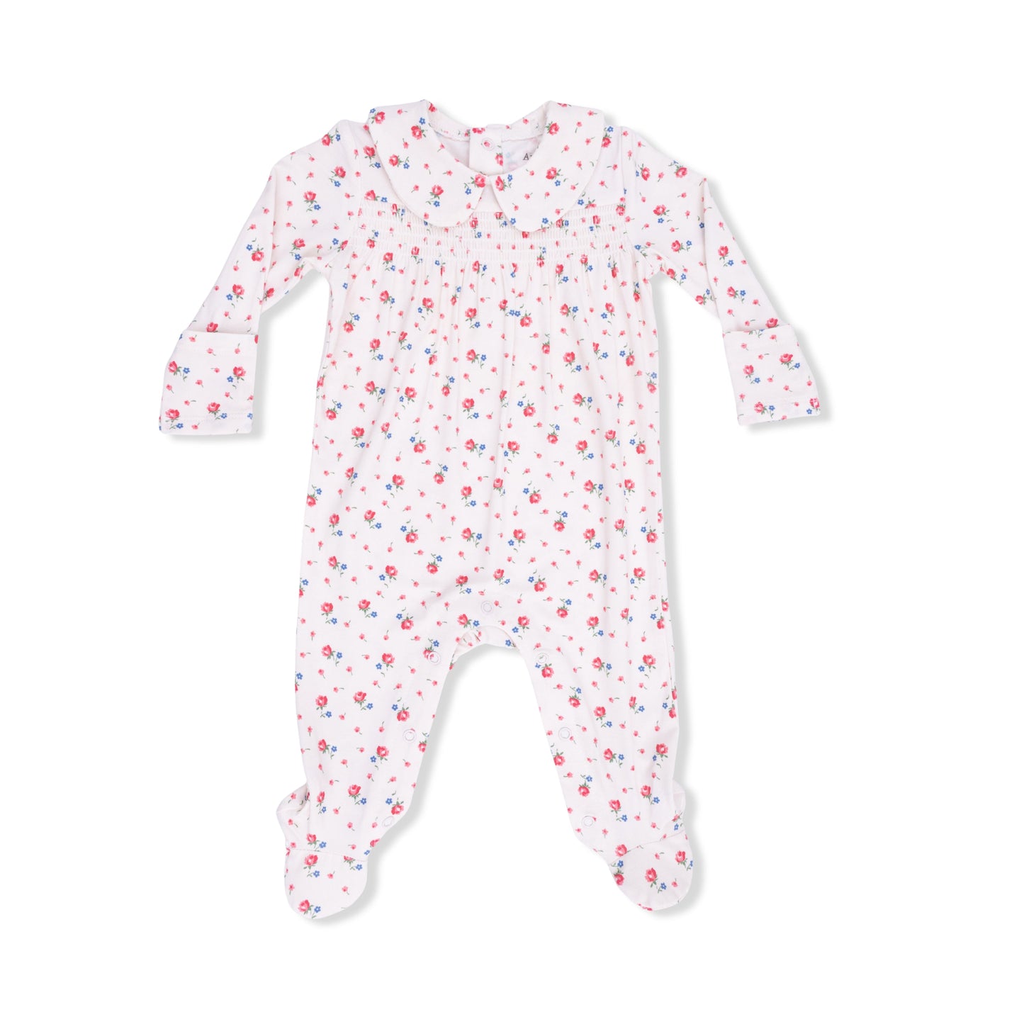 Joli Rosette - Smocked Peter Pan Snap Footie