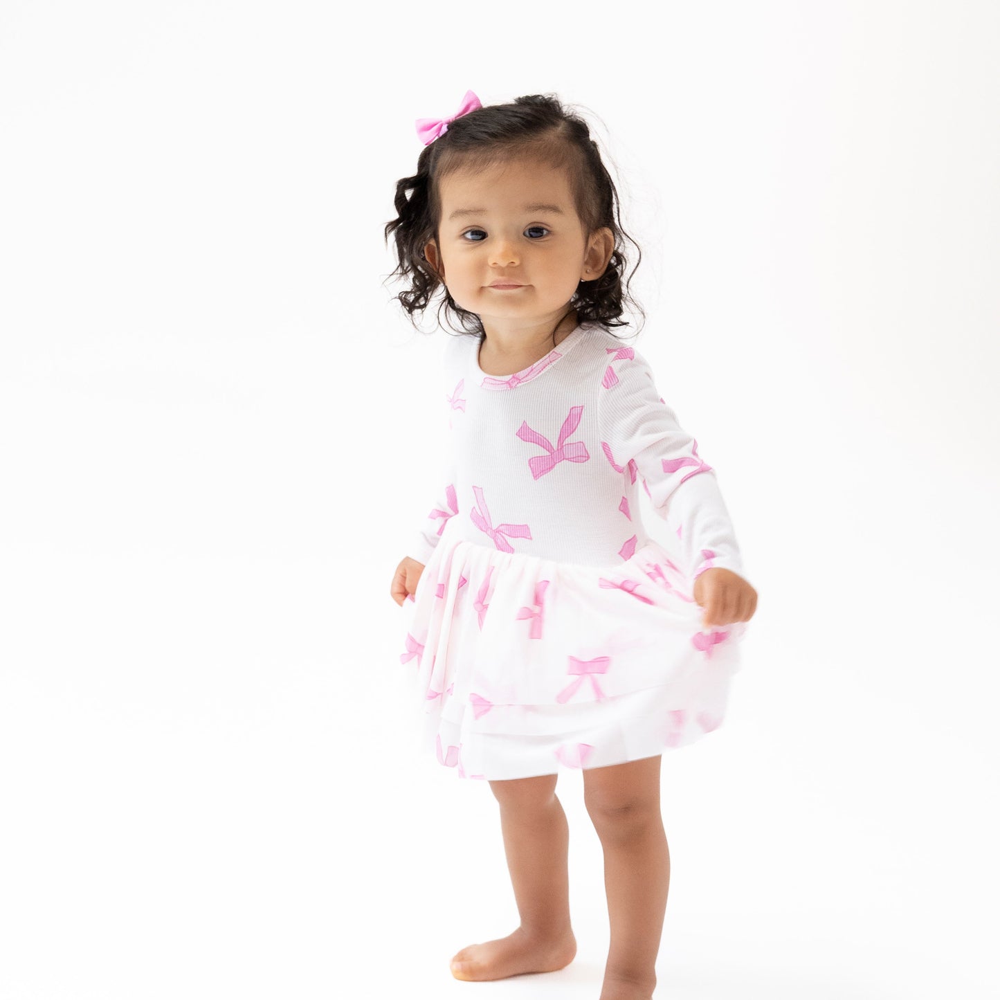 Pretty Bows - Long Sleeve Tutu Bodysuit