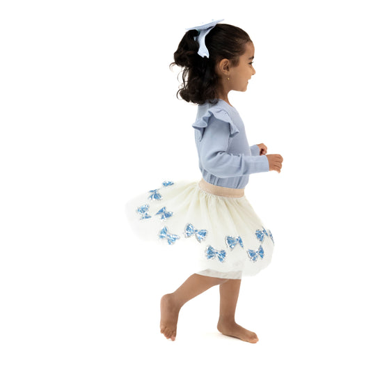 Blue Bow Tutu Skirt