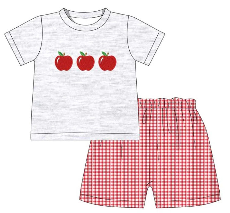 Back to School Plaid Apple