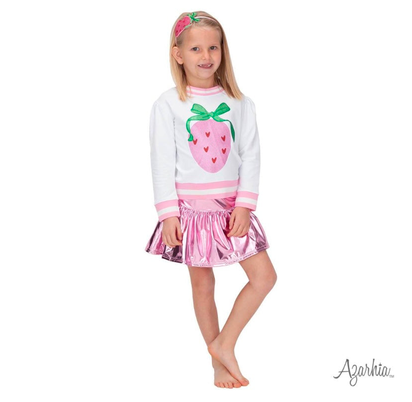 Glitter Strawberry Heart Sweatshirt