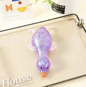 Glitter Duck Sensory Squishy – Stretchy Jelly Fidget Toy