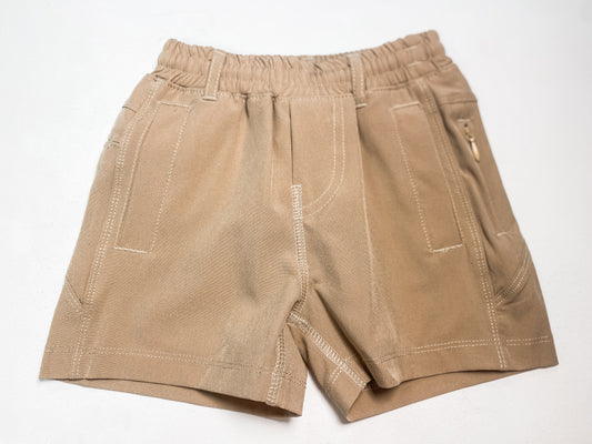 Kids Khaki Performance Sport Shorts