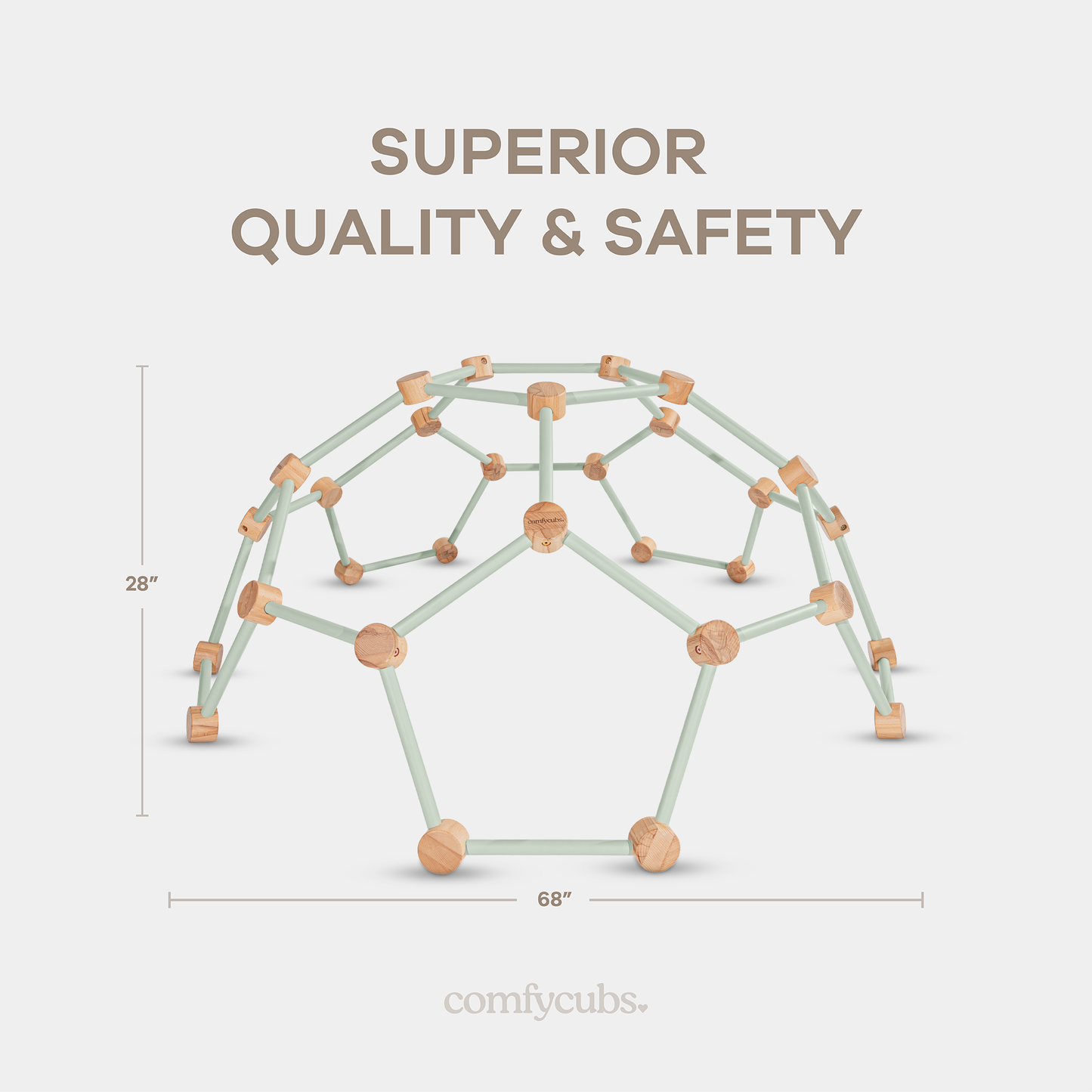 Wooden Climber for Kids in Sage