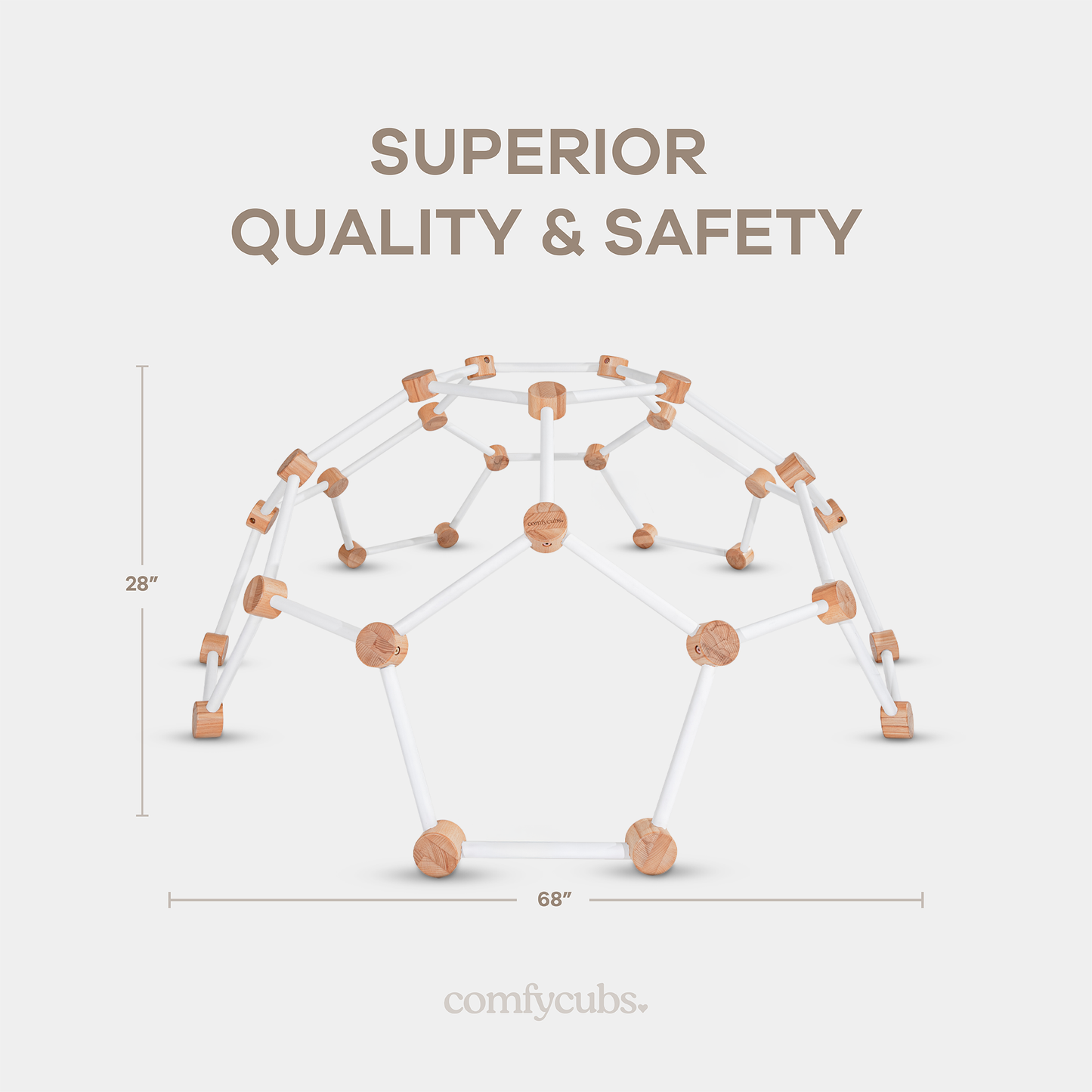 Wooden Climber for Kids in White