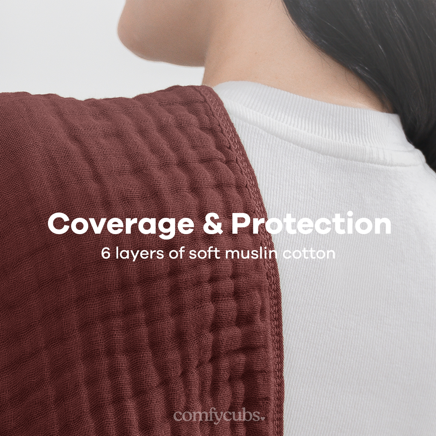 Muslin Burp Cloths  in Wine