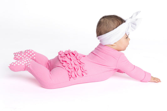 Taffy Pink Bamboo Convertible Zip Romper