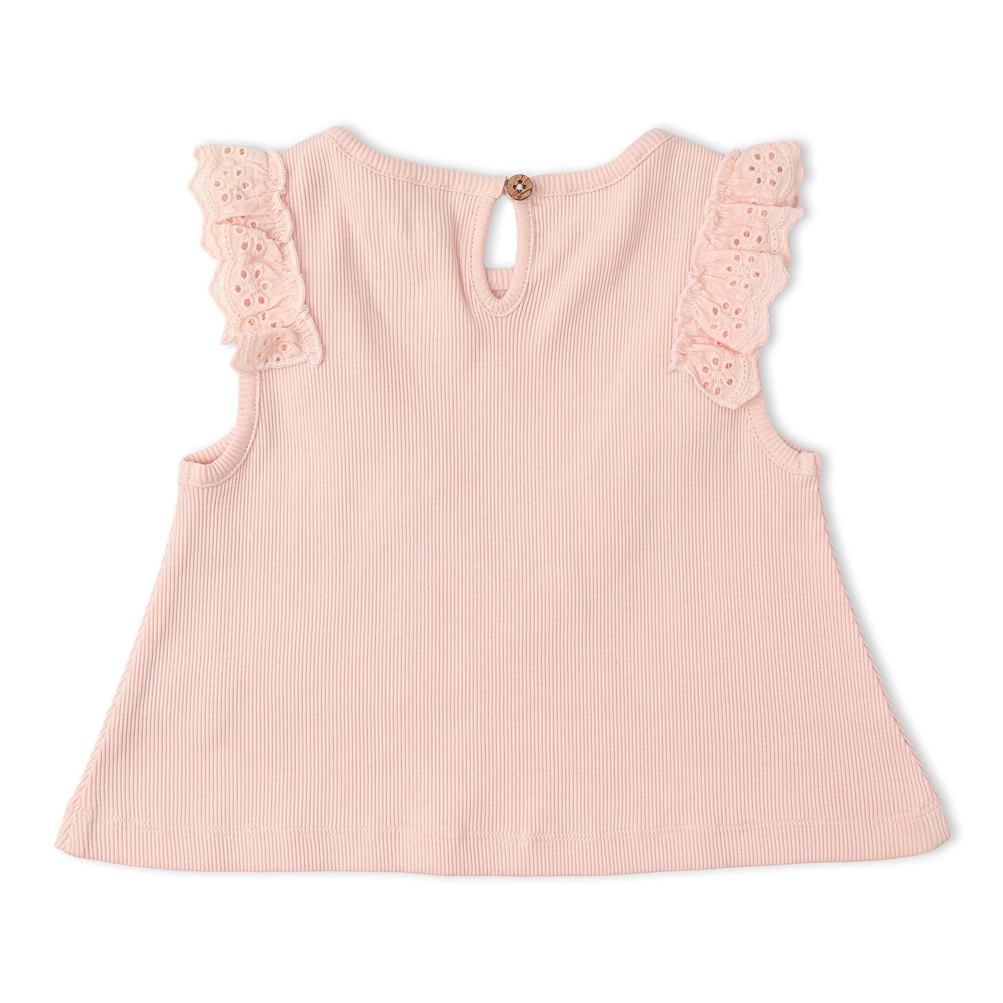 Organic Ruffle Top & Shorts Set - Blush
