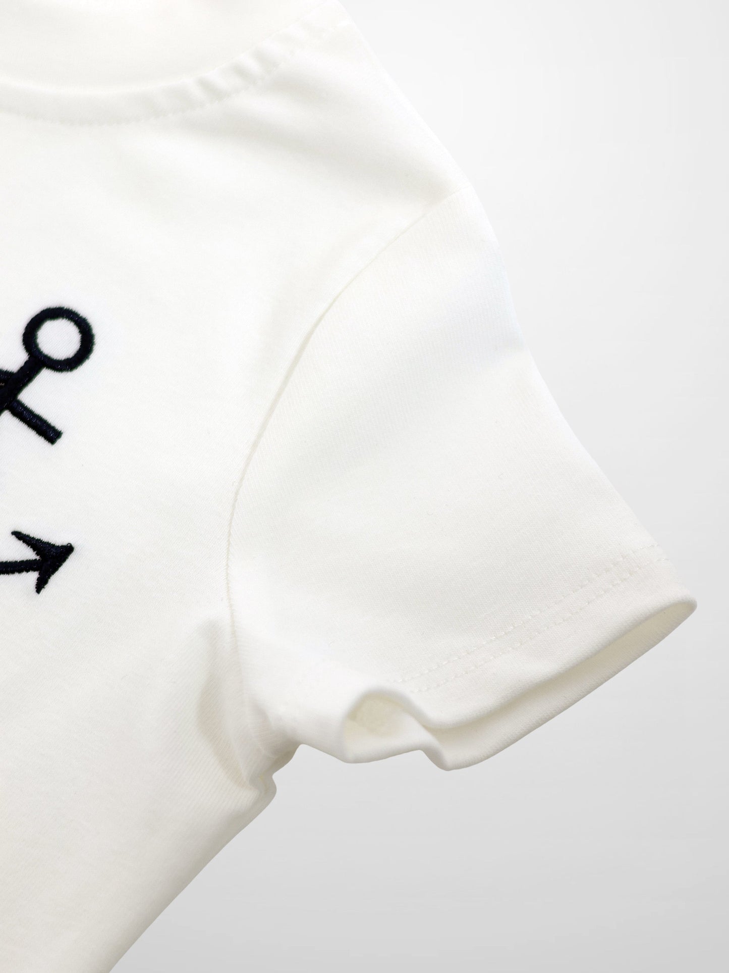 Embroidered Anchor Boxy Short Sleeve T-Shirt