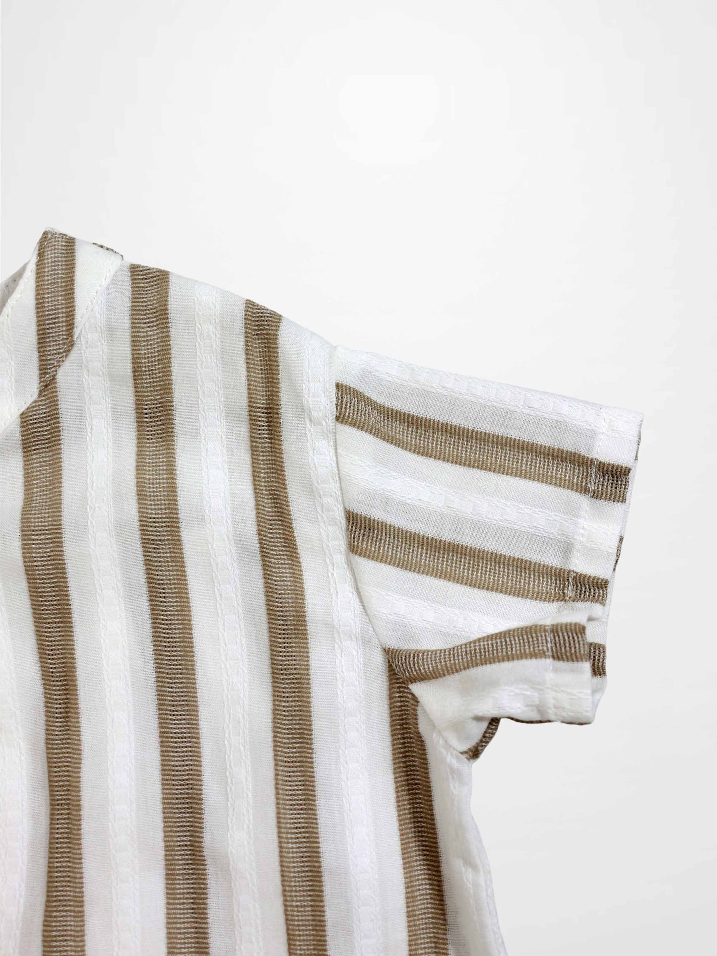 Tan and White Stripe Romper