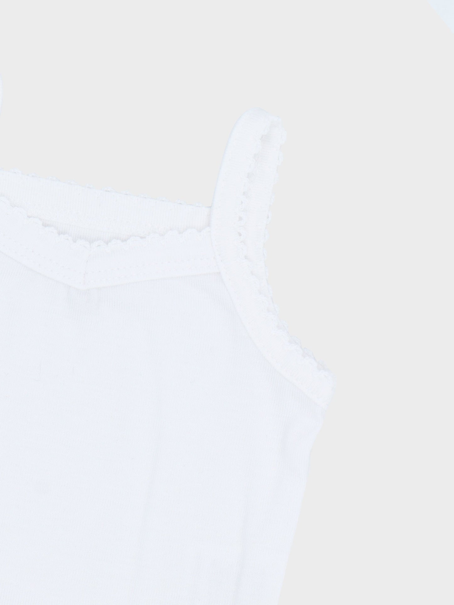 Ribbed Undershirt with Lace - 3 Pack