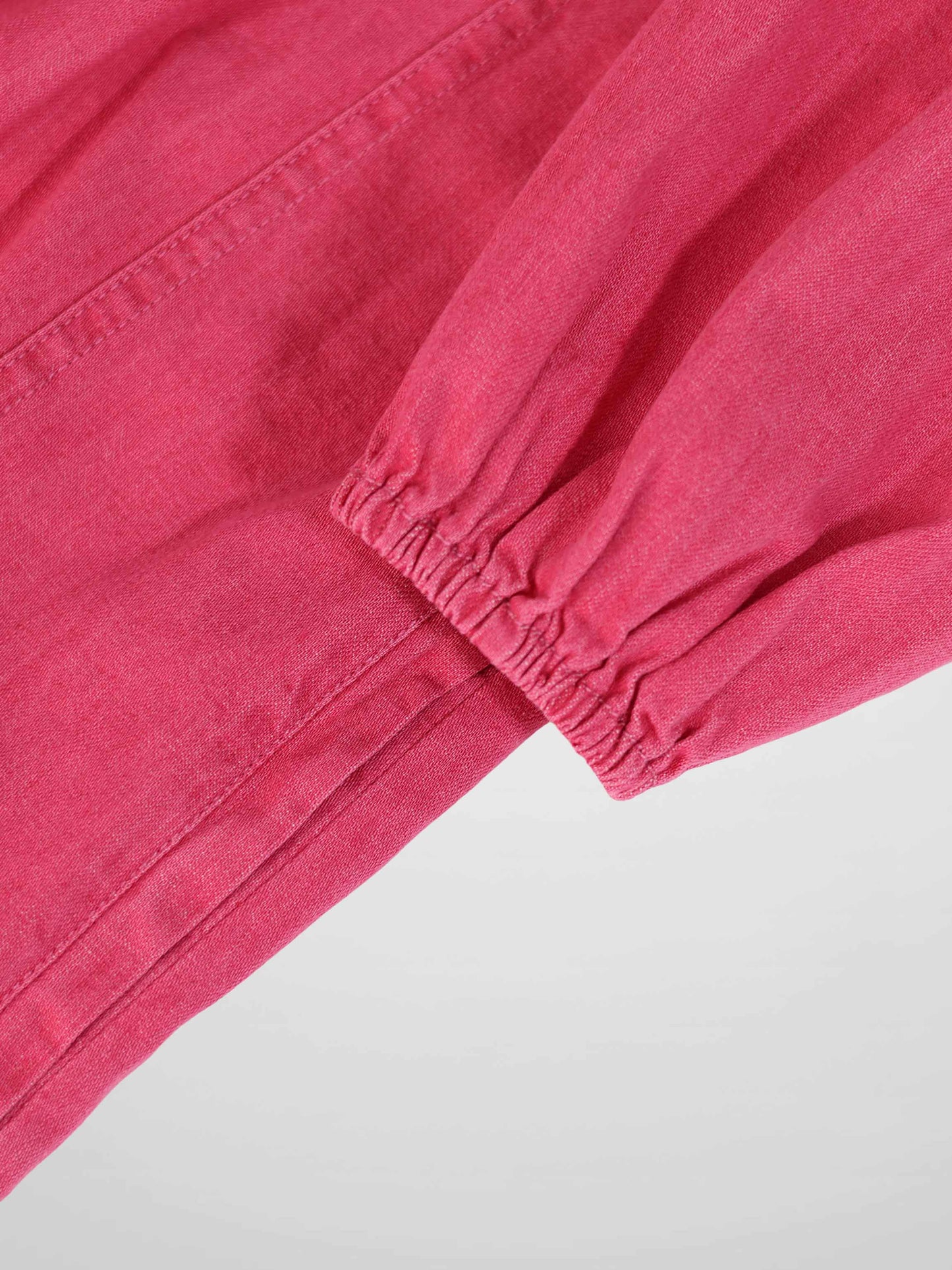 3/4 Sleeve Henley - Pink Denim