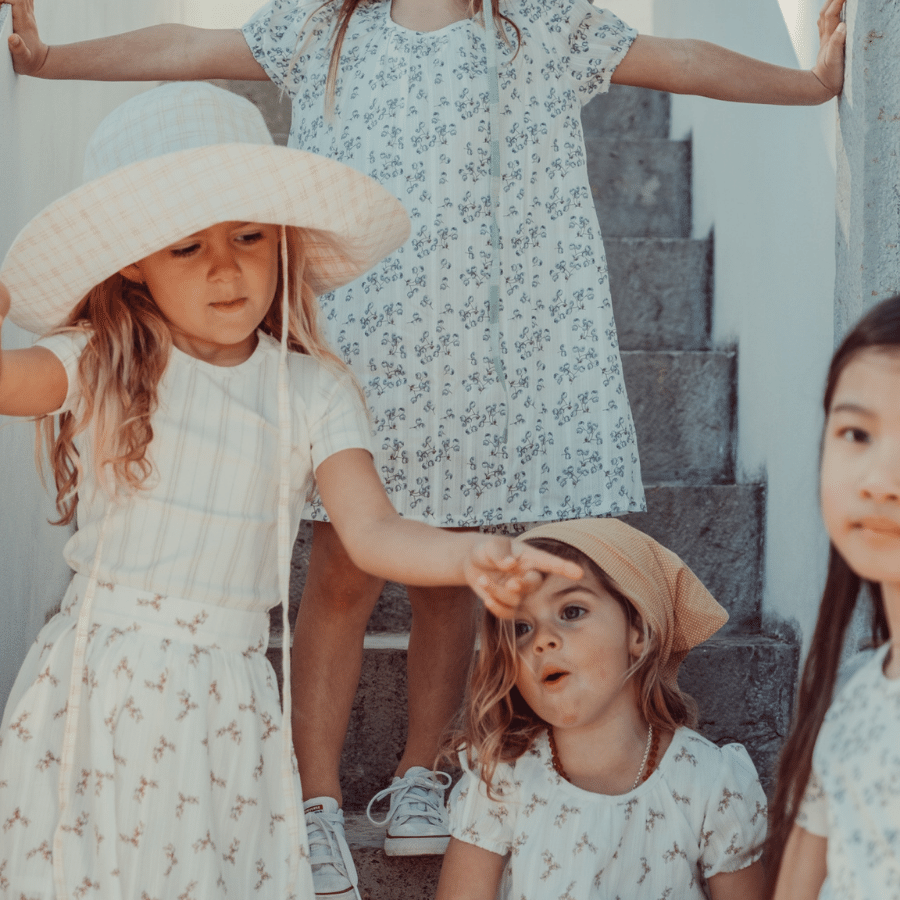 The Printed Long Sleeve Tee - Mist Stripe