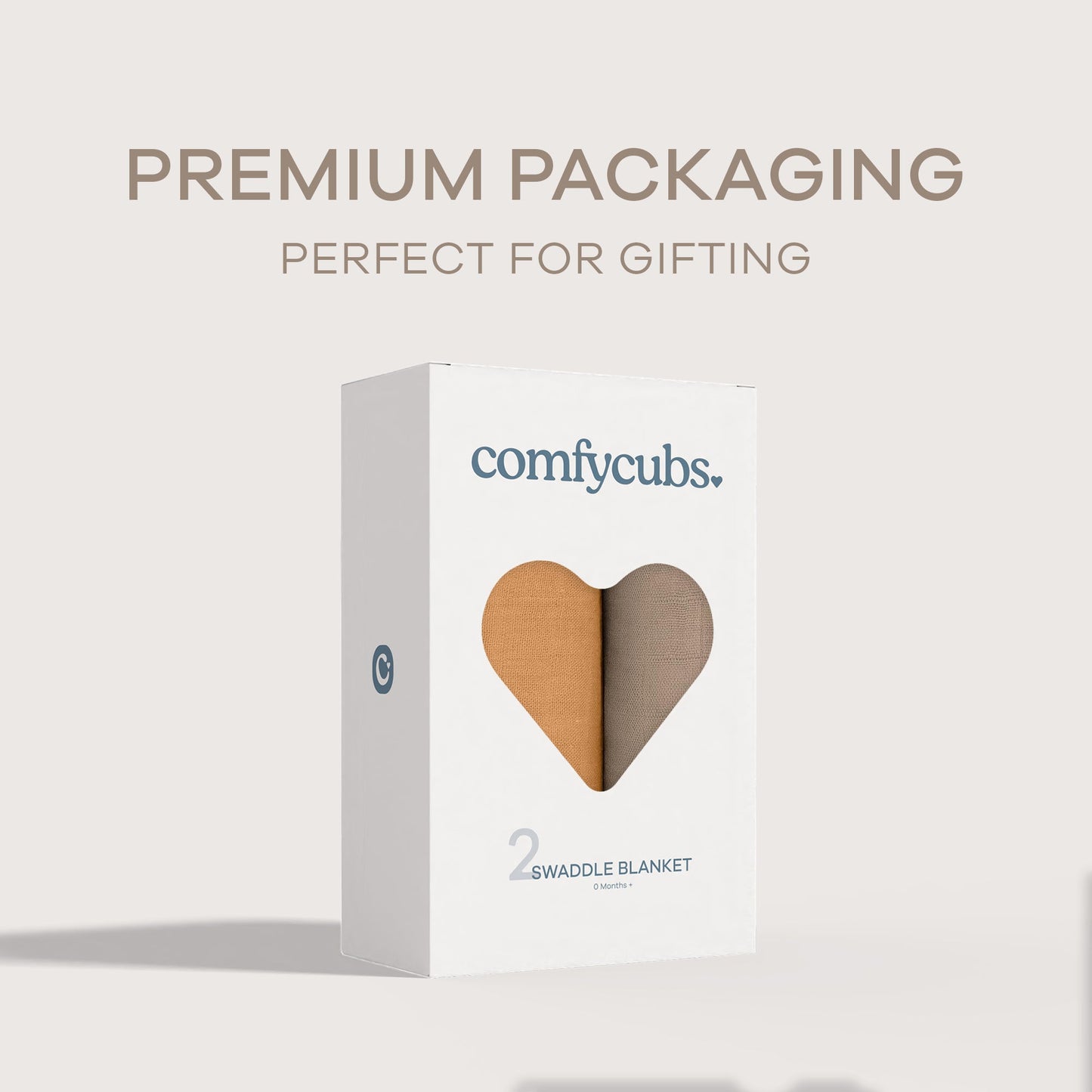 Muslin Swaddle Blanket in Cedar & Caramel, 2 Pack