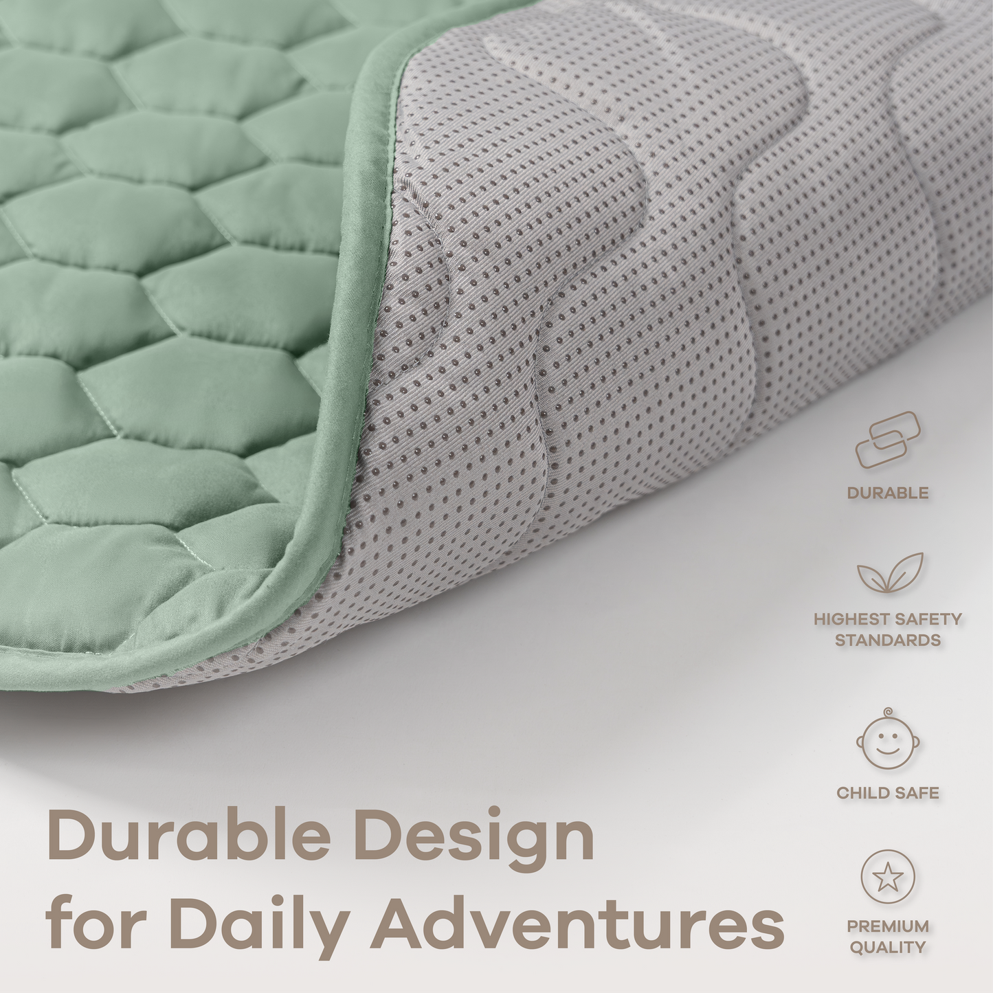 Play Mat with Non-Slip Bottom in Fern