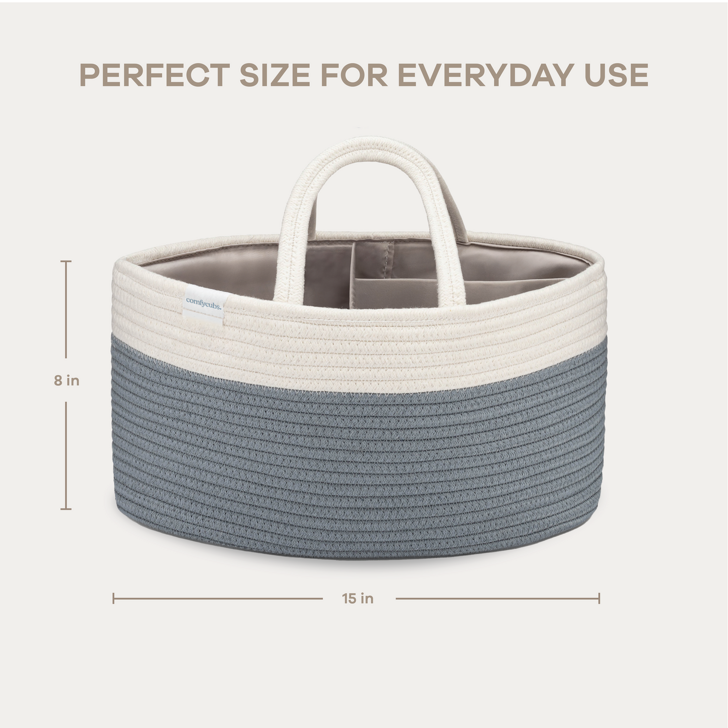 Rope Diaper Caddy in Pacific Blue