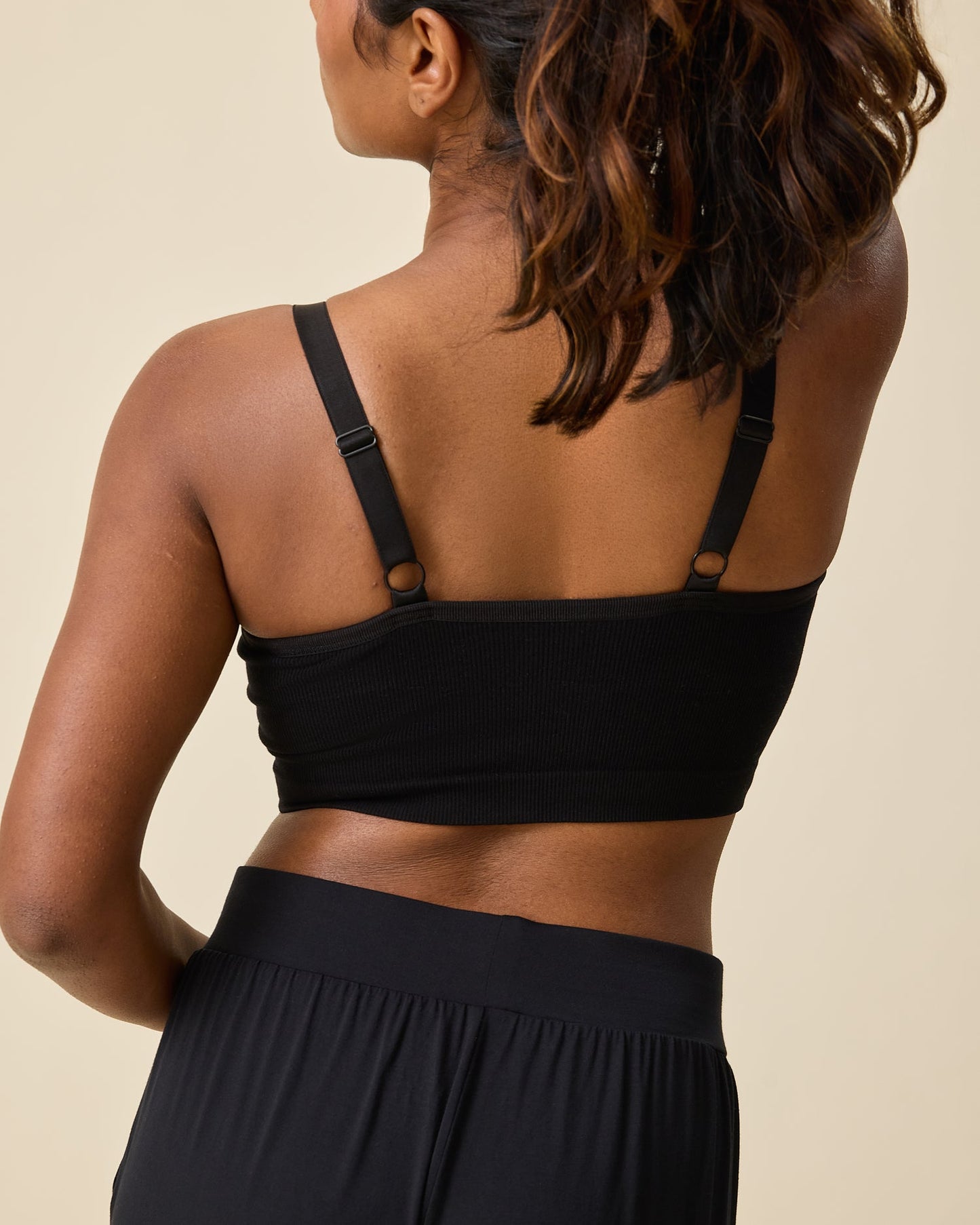 Sublime® Bamboo Hands-Free Pumping Lounge & Sleep Bra | Black