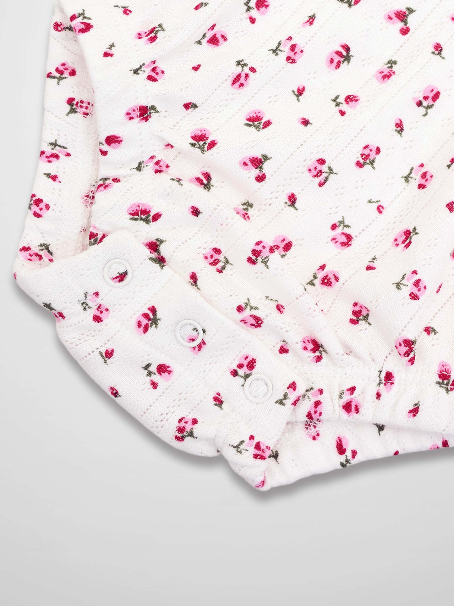 Pointelle Floral Romper