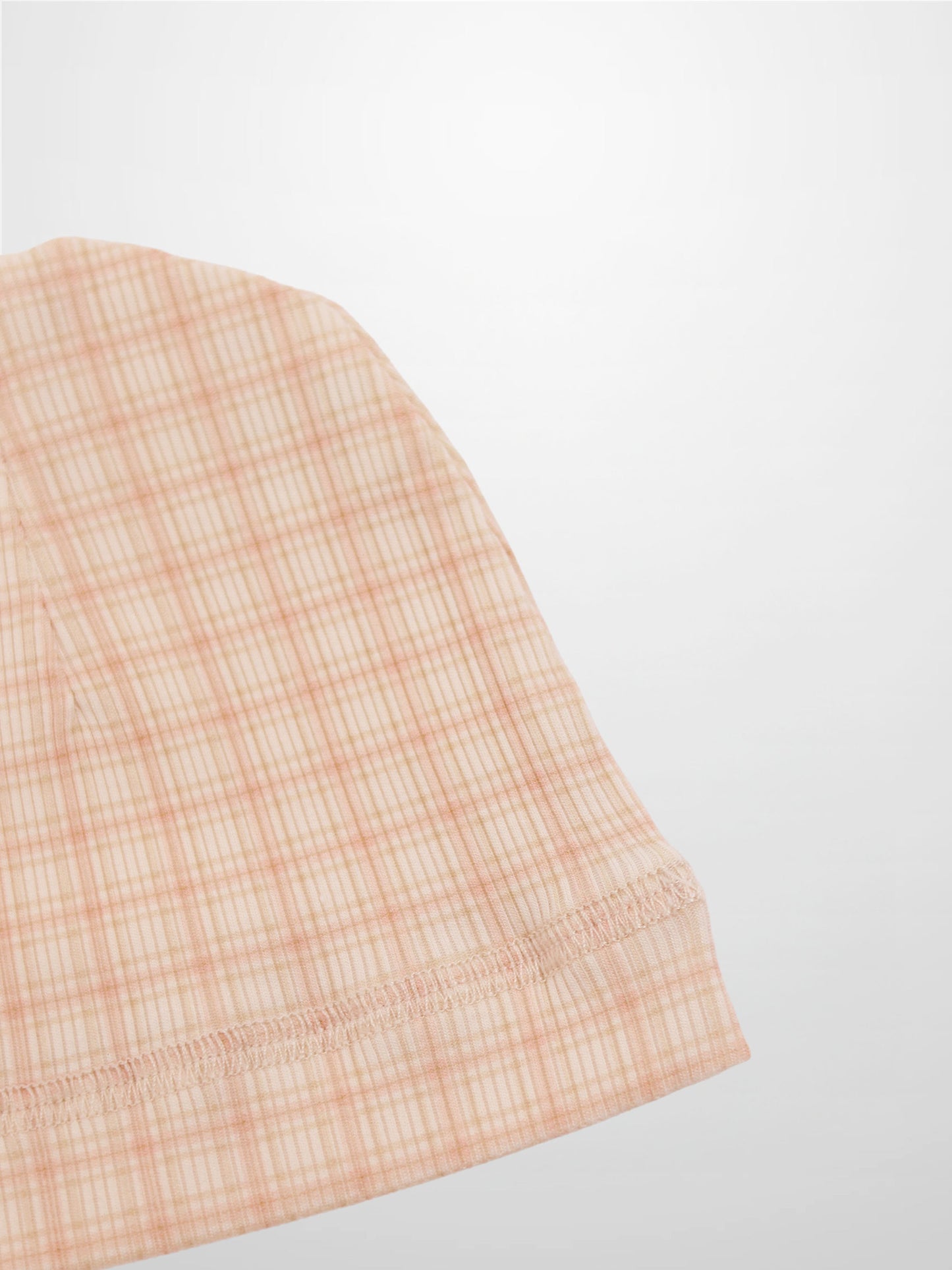 Oatmeal Grid Hat - Pink
